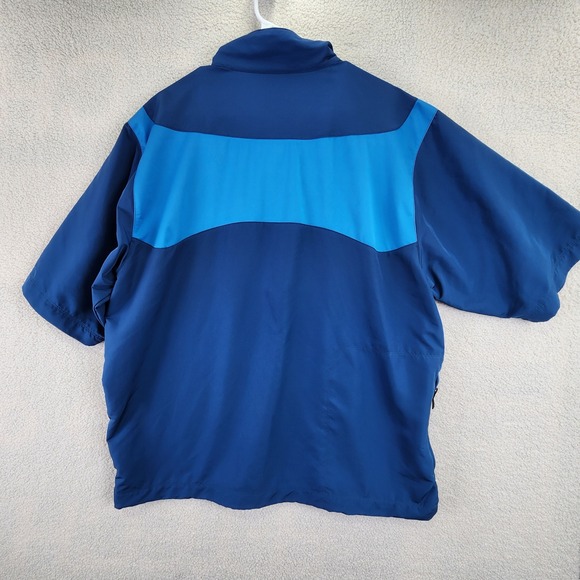 Nike Golf Short Sleeve 1/4 Zip Pullover Men's XL Blue Athletic Performance - Picture 2 of 9